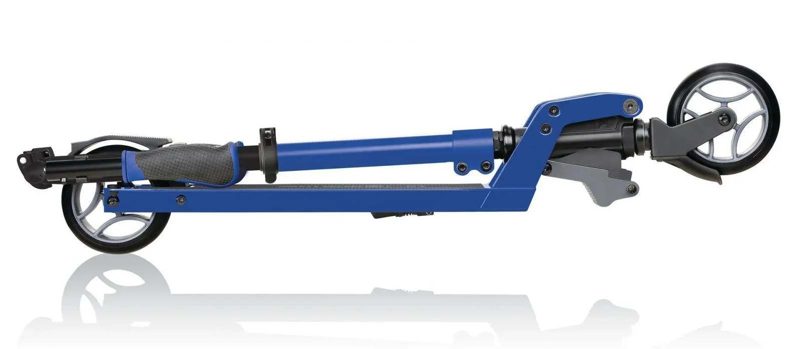 ONE K 125 Tretroller, 125 mm extra breit, ABEC 7, höhenverstellbar, Klappmechanismus, blau - 8