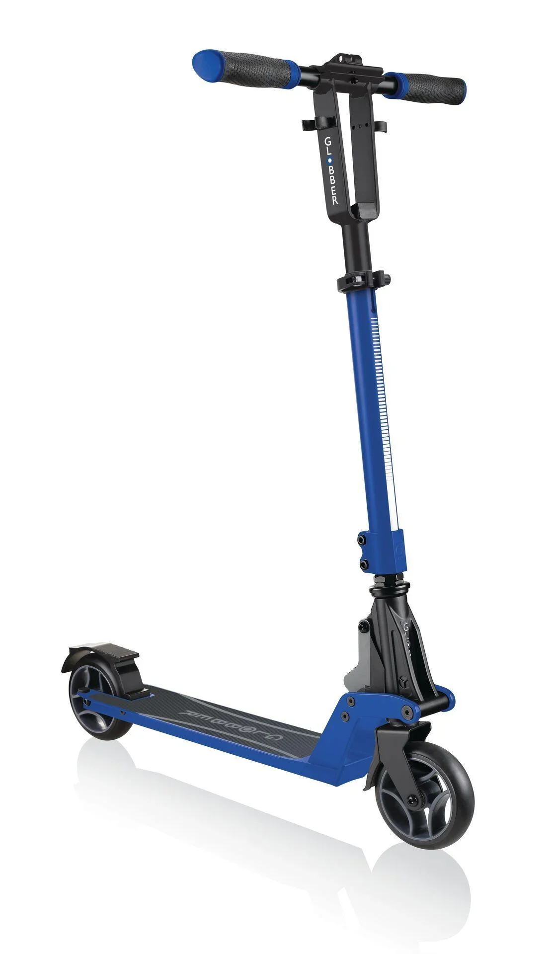 ONE K 125 Tretroller, 125 mm extra breit, ABEC 7, höhenverstellbar, Klappmechanismus, blau - 9