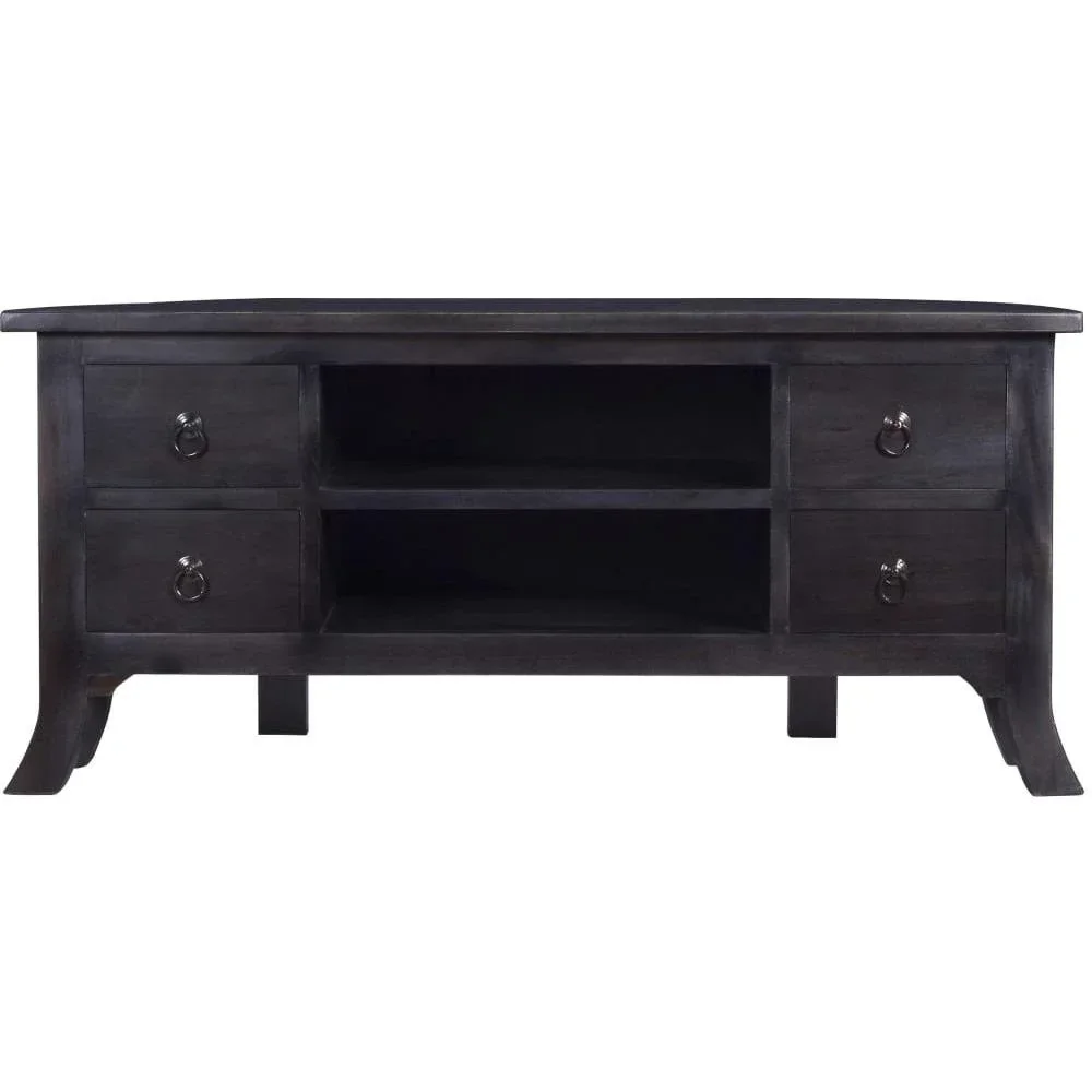 TV-Schrank 100x40x45 cm massiv Mahagoni hell kaffeefarben - 4