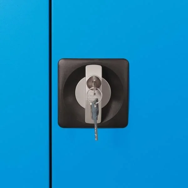 Flügeltürschrank RAL 7035/5012, 195x92x60cm - 4