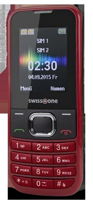 Mobiltelefon SC 230 rot mit Dual Sim, Bluetooth, Taschenlampe, Farbdisplay, Freisprechfunktion - 1