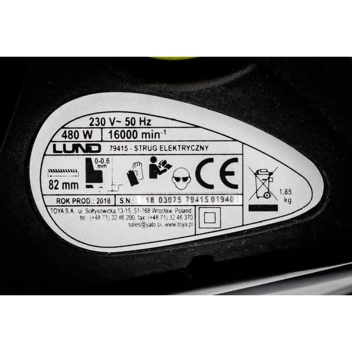 Hobelmaschine - 480W - Hobelbreite: 82mm - 4