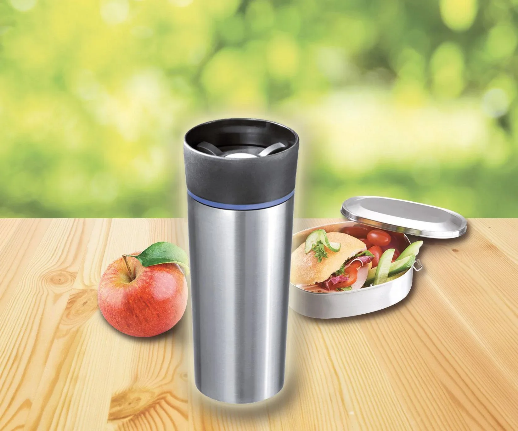 Thermobecher Edelstahl, 360 ml - 1