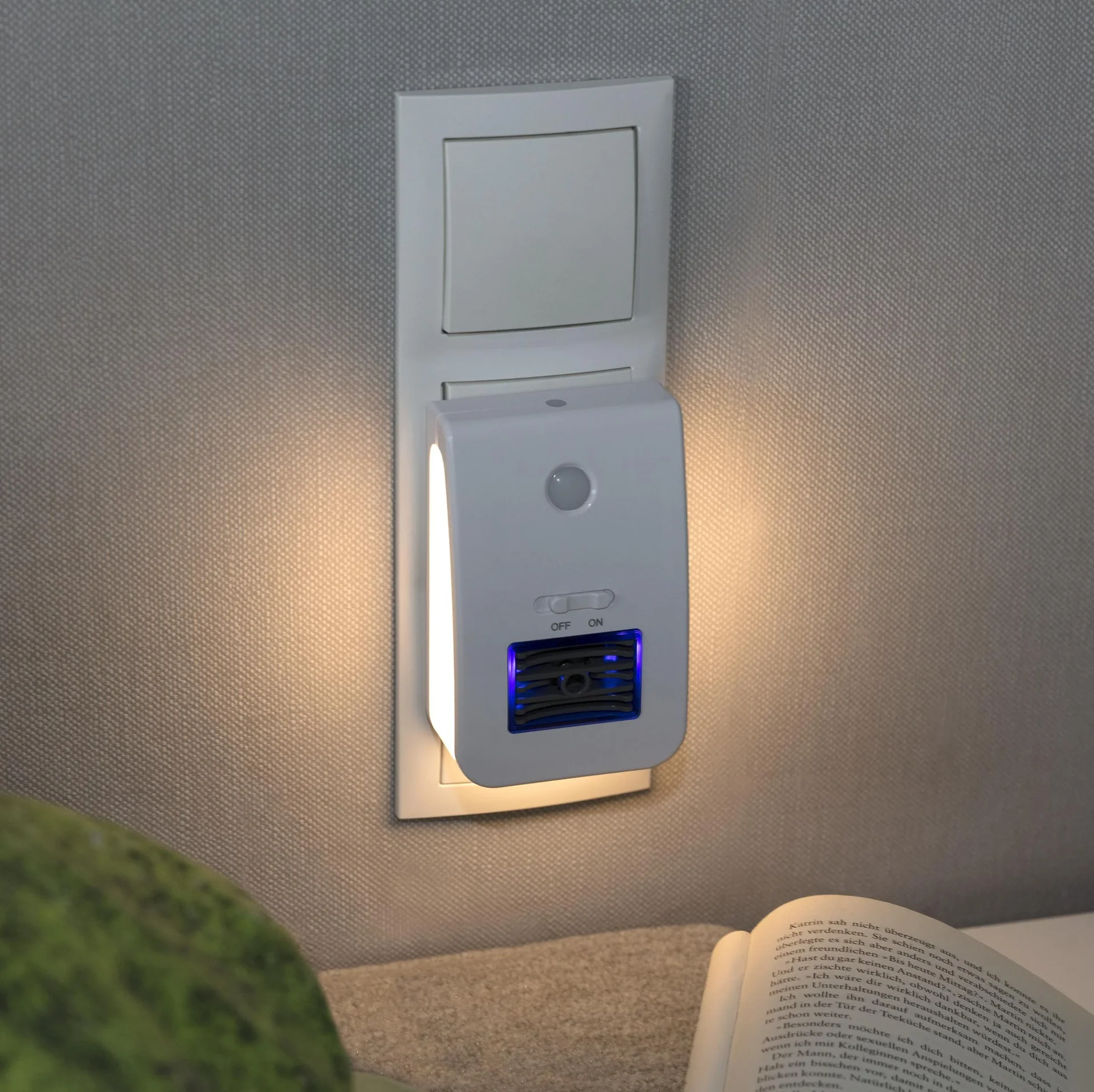 Luftreiniger mit Nachtlichtfunktion und Fernbedienung - 0