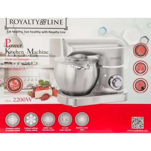 Power Küchenmaschine - 2200W - 8.5L - Silber - 2