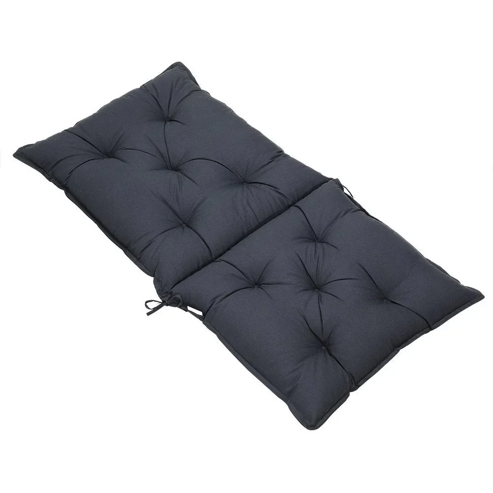 Sitzkissen - 2er Set - Anthrazit 116x57x7cm - 4