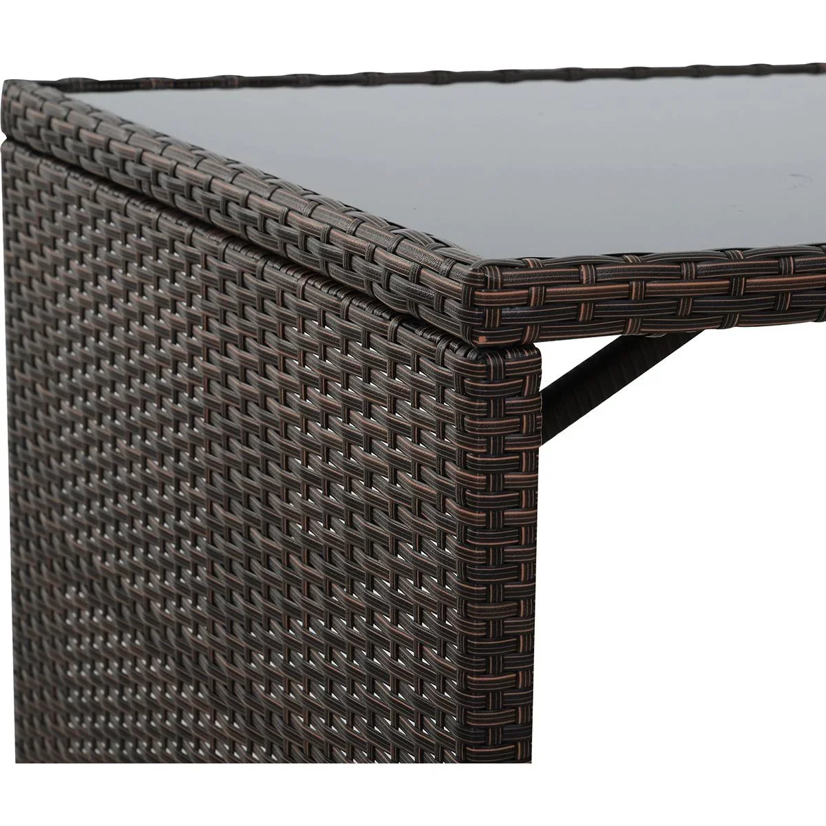 Polyrattan Garnitur als 5-teiliges Set braun/cremeweiß - 8