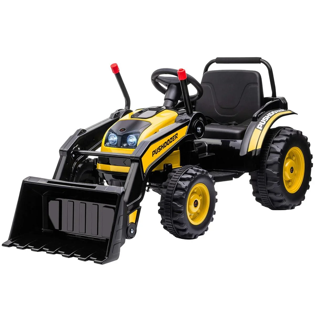 Kinder Elektrobagger Sitzbagger für Kinder Geländewagen traktor elektrisch zum Fahren mit Musik Schaufel Armen 3 5 Jahre - 1