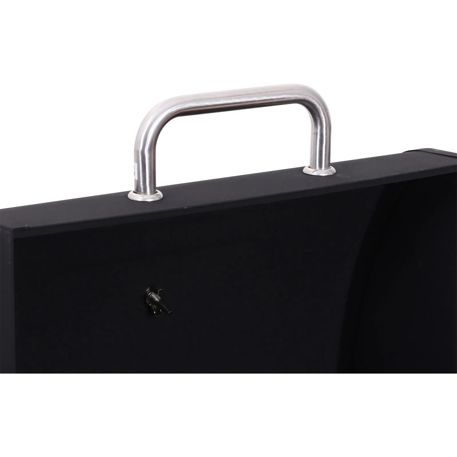 Kohlegrill Grillwagen Grillstation Standgrill mit Thermometer 3 x Ablage Edelstahl Schwarz - 2