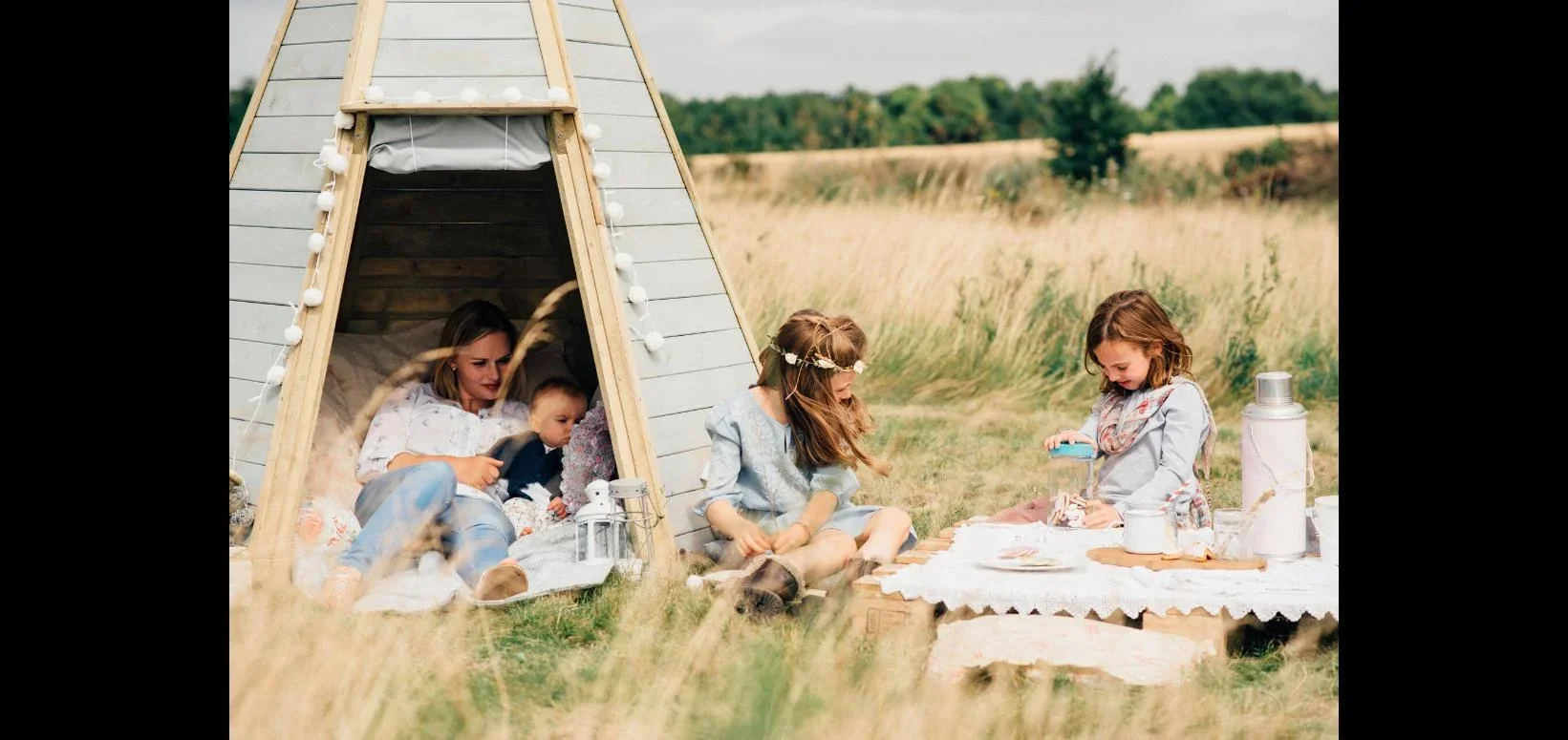 Holz Tipi Hideaway 230, Outdoor-Tipi für Kinder aus Holz, Spielzelt, 2,30 m hoch, natur - 3
