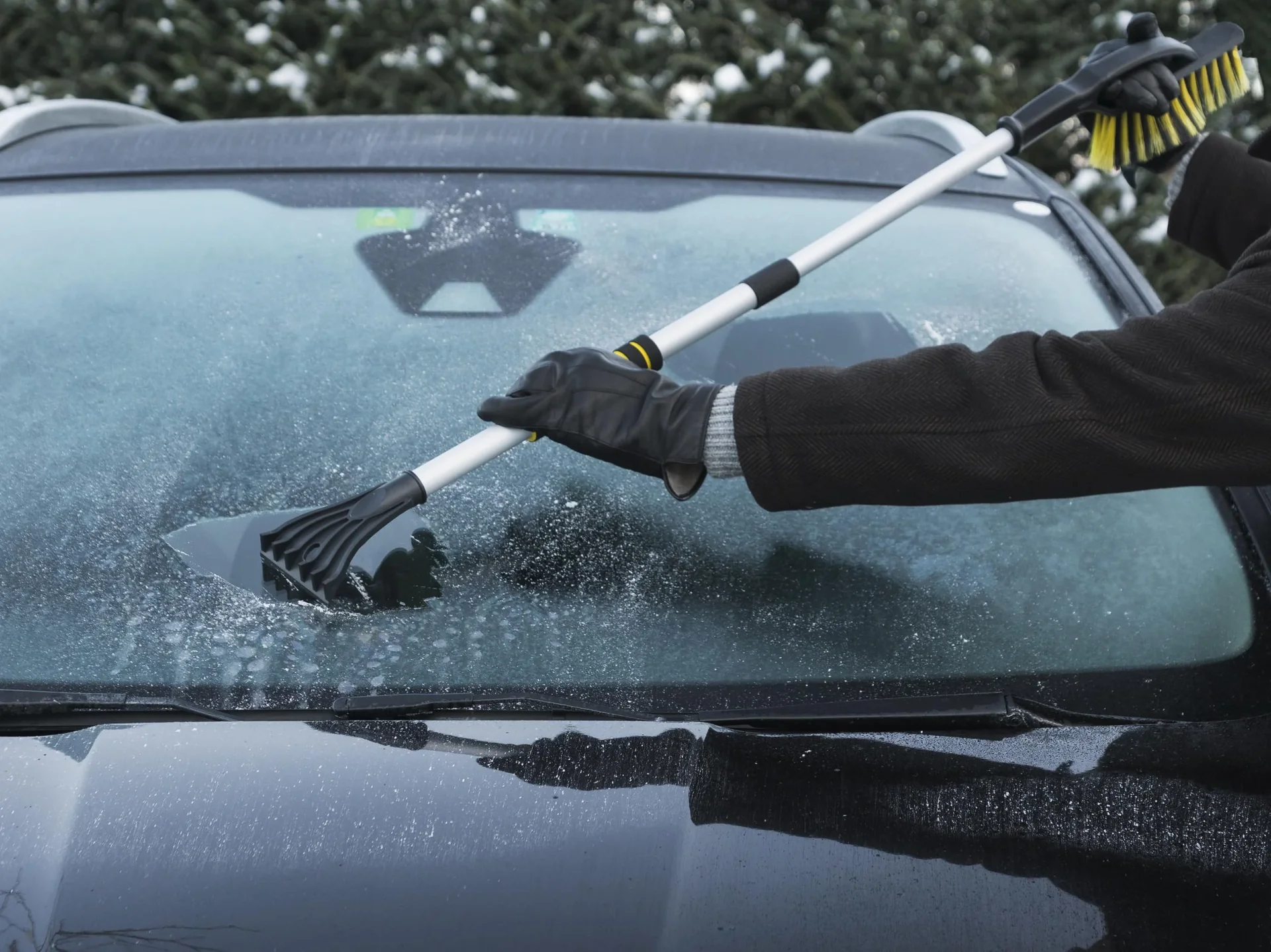 Schneebesen mit Eiskratzer teleskopierbar 88-115 cm - 1