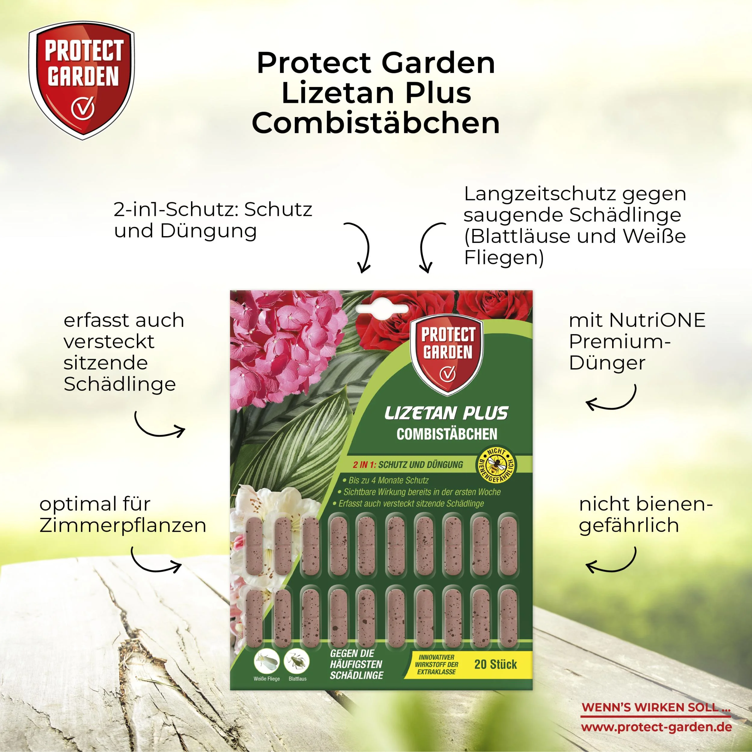 Combistäbchen Lizetan Plus Schädlingsfrei - 20 Stück - 0