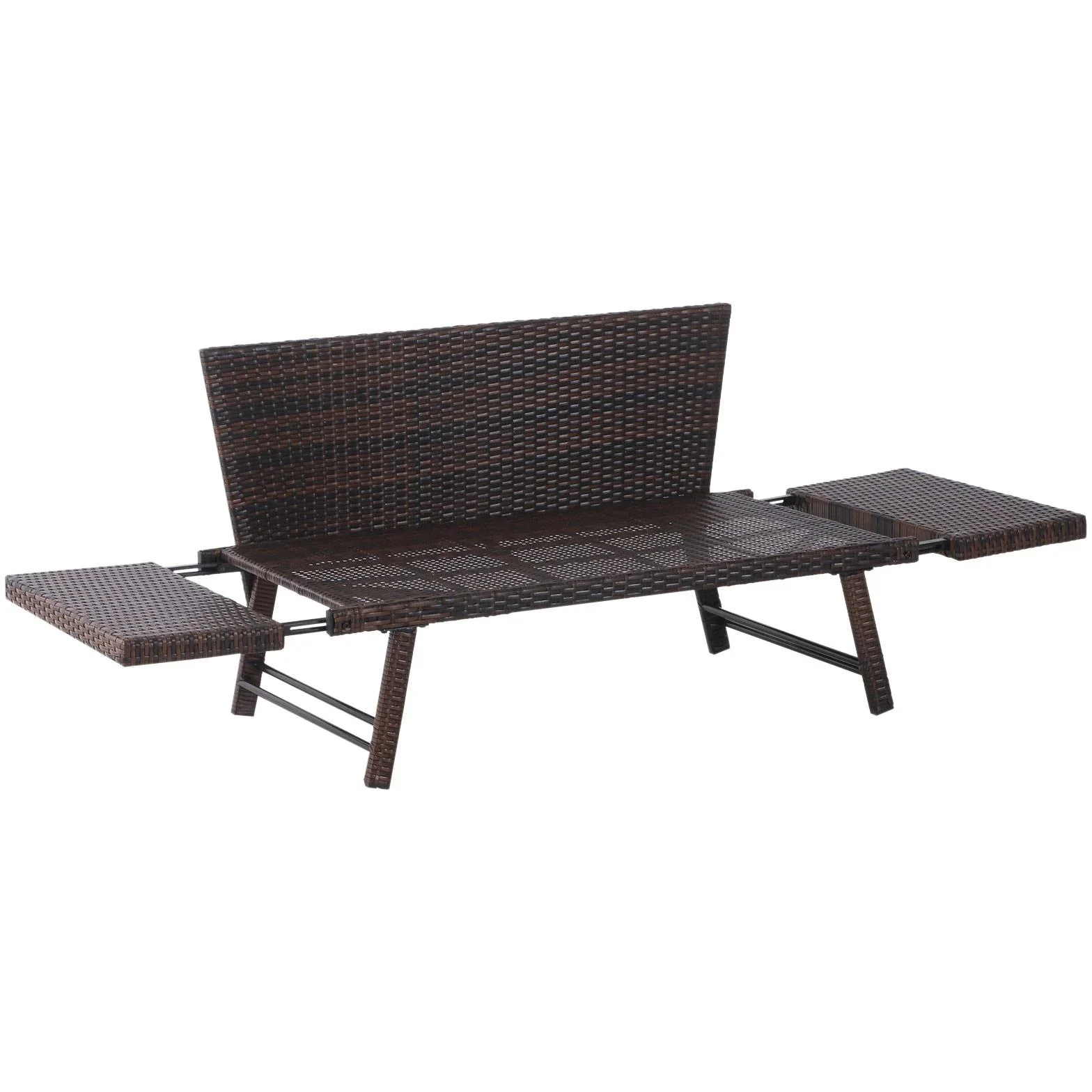 Gartensofa mit klappbaren Armlehnen - 0