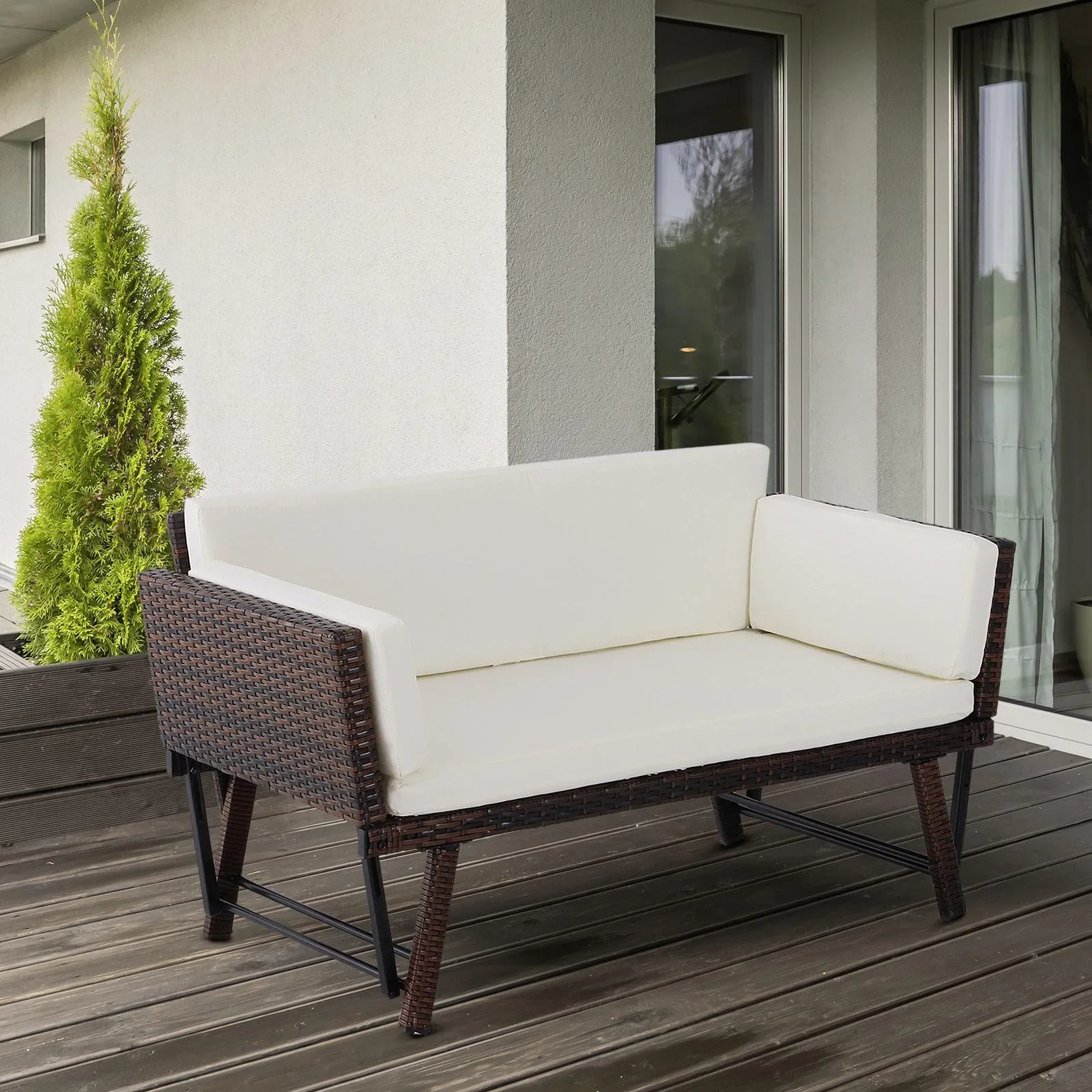 Gartensofa mit klappbaren Armlehnen - 1