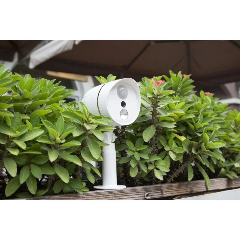 HD-Außenkamera mit LED-Licht und Bewegungserkennung weiß - 6