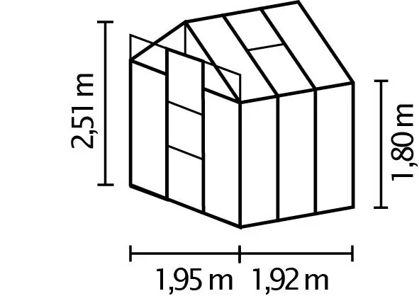 Gewächshaus Flora 3800 HKP 4 mm - 0