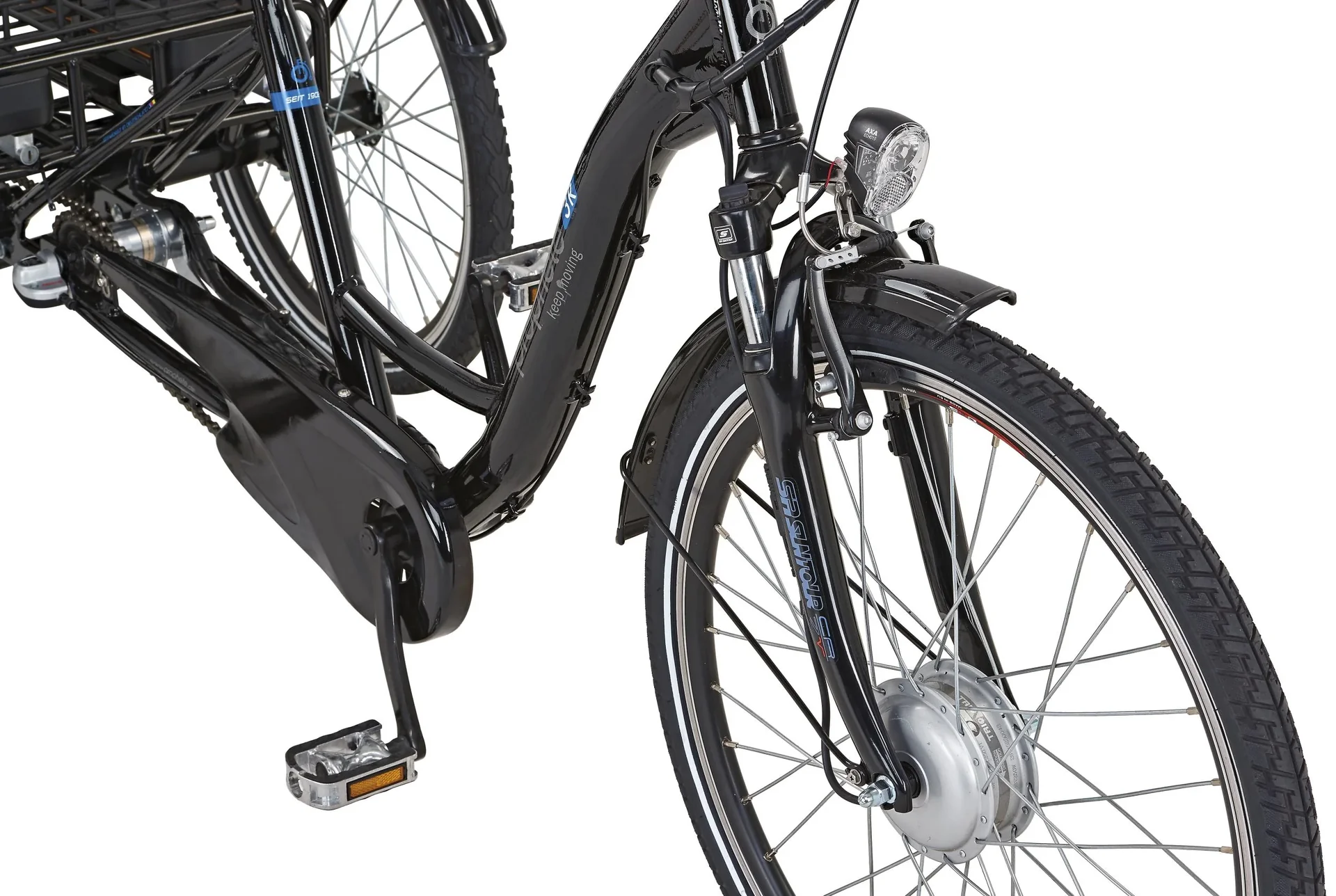 E-Bike-Dreirad, 24/26 Zoll, Rahmenhöhe 46 cm, 3-Gang Nabenschaltung, schwarz, CARGO 3R 20.ESL.10 - 1