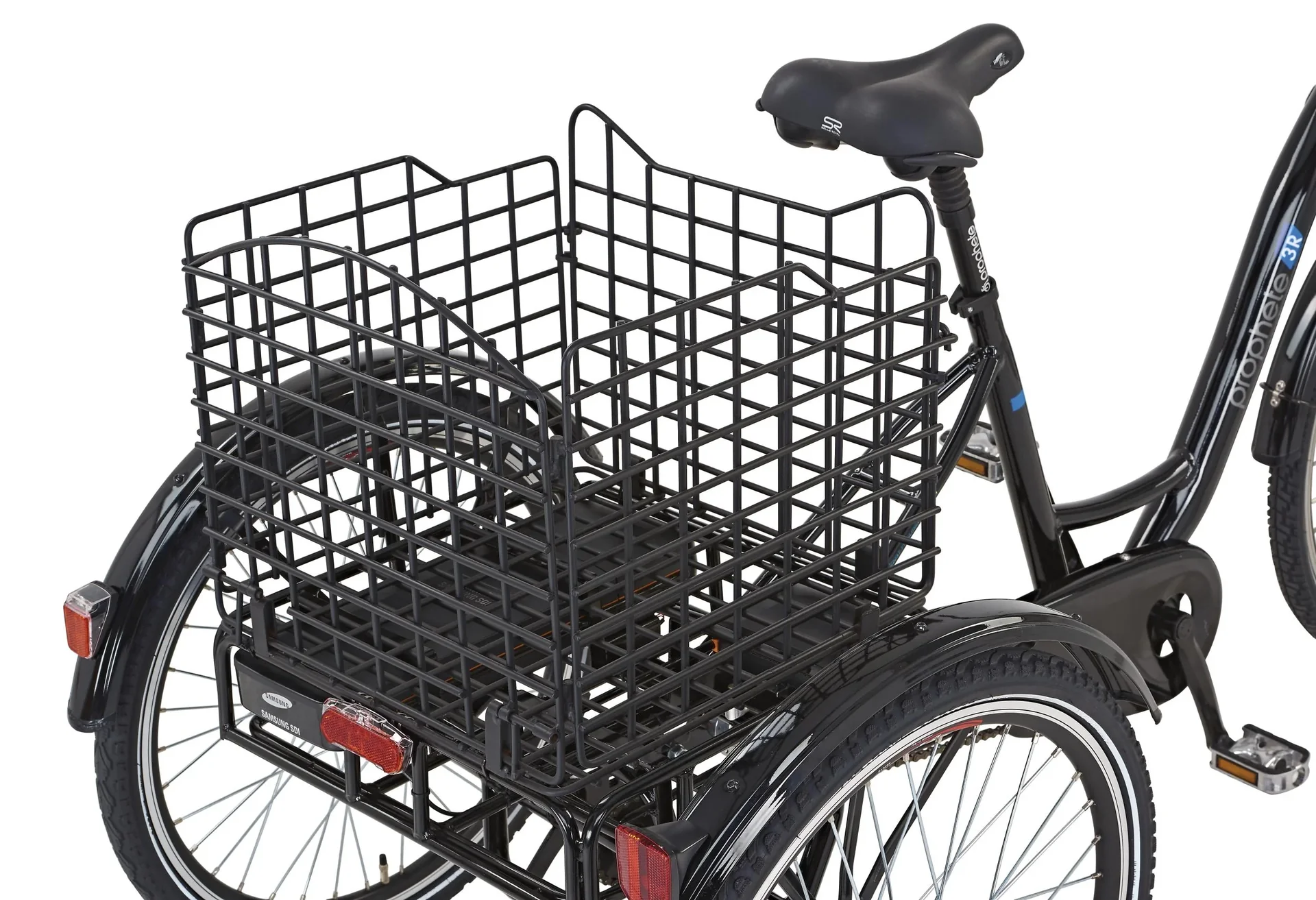 E-Bike-Dreirad, 24/26 Zoll, Rahmenhöhe 46 cm, 3-Gang Nabenschaltung, schwarz, CARGO 3R 20.ESL.10 - 3