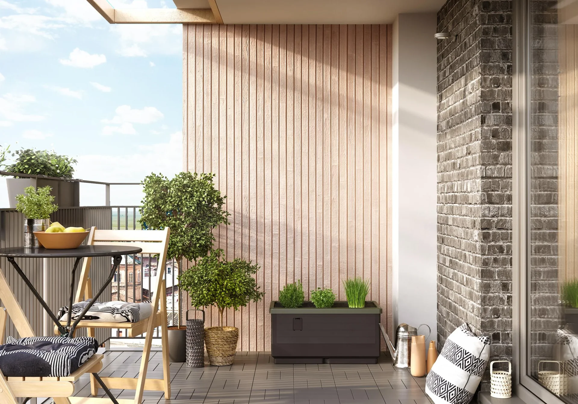 Pflanzbox "City Jungle" mit Rankgitter - 2