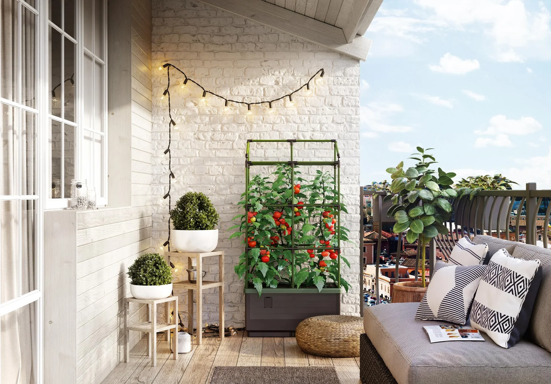 Pflanzbox "City Jungle" mit Rankgitter - 4