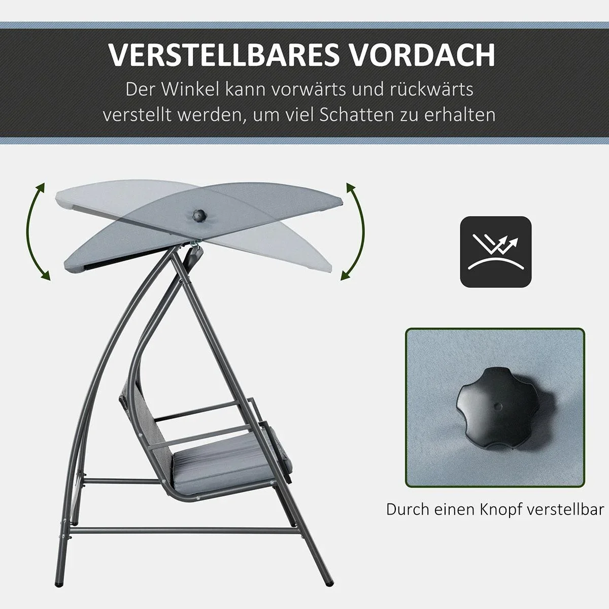 Fünfteilige Sofagarnitur in Rattanoptik mit zwei Beistelltischen, grau+natur+schwarz - 1