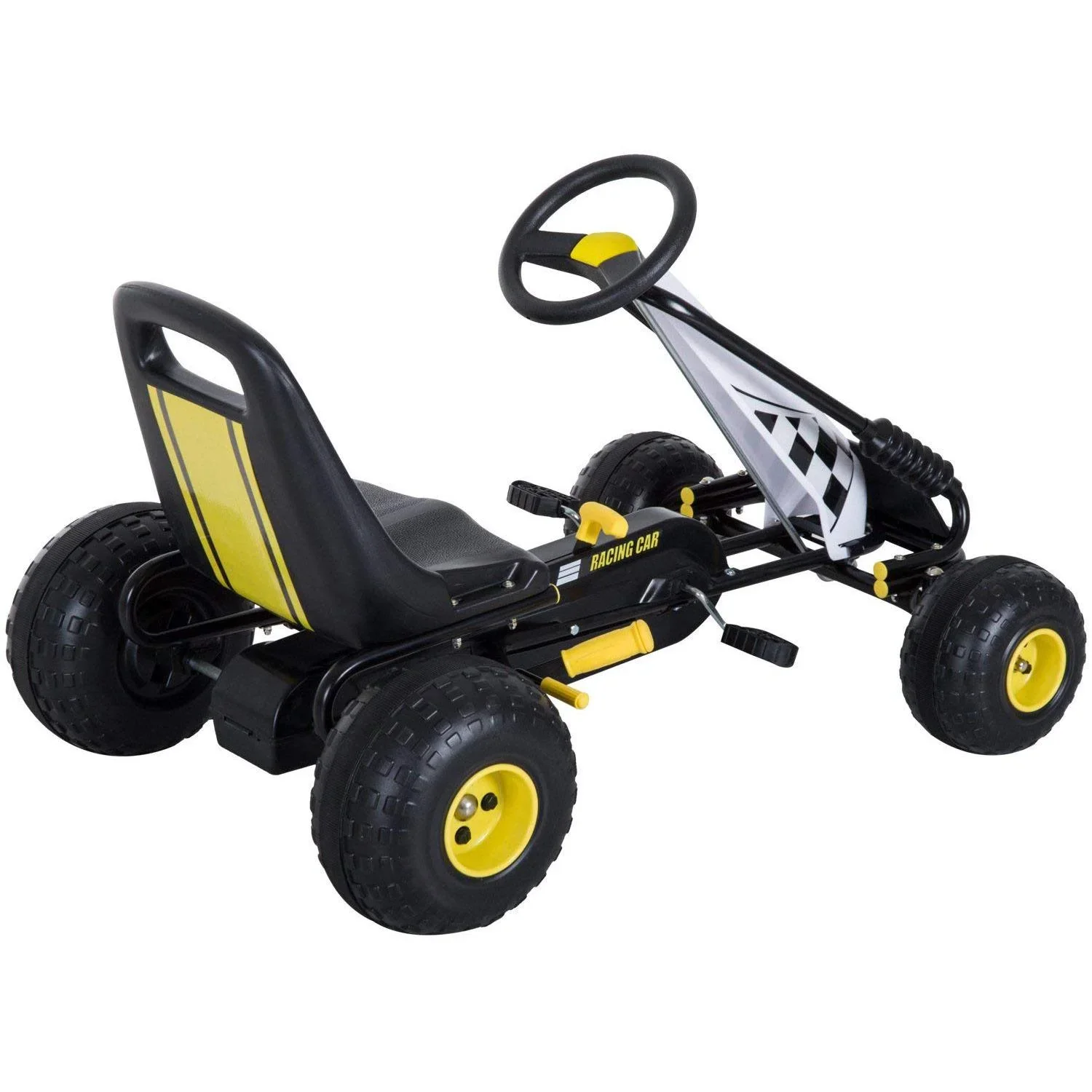 Tretauto Go Kart Tretfahrzeug ab 3 Jahre Schwarz - 5