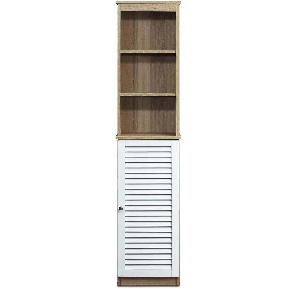 Badezimmerschrank mit 6 Einlegeböden 34 x 26 x 170 cm - 1