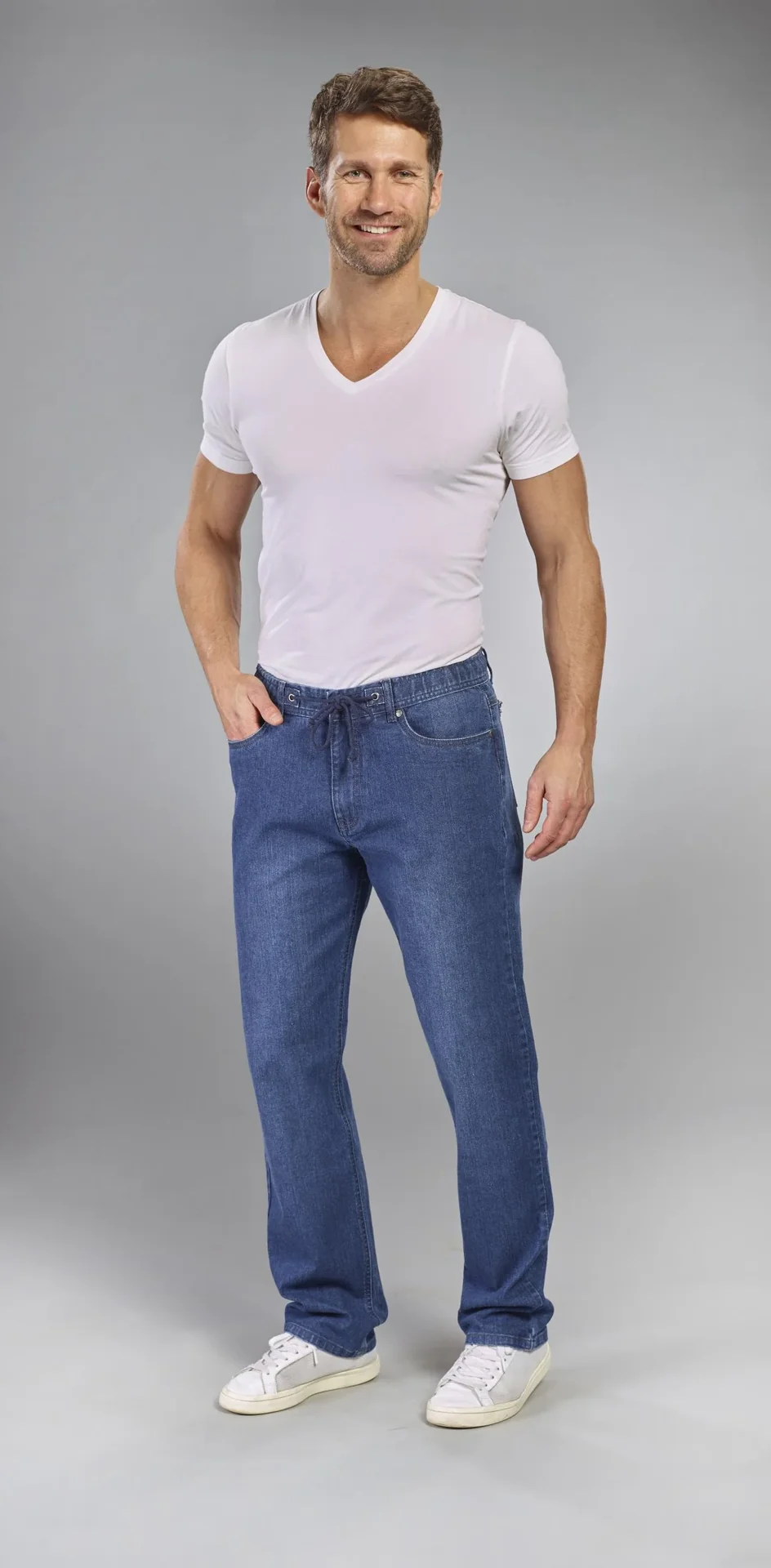Jeans Traveller Fit, Farbe bluestone, Gr.26 - 1