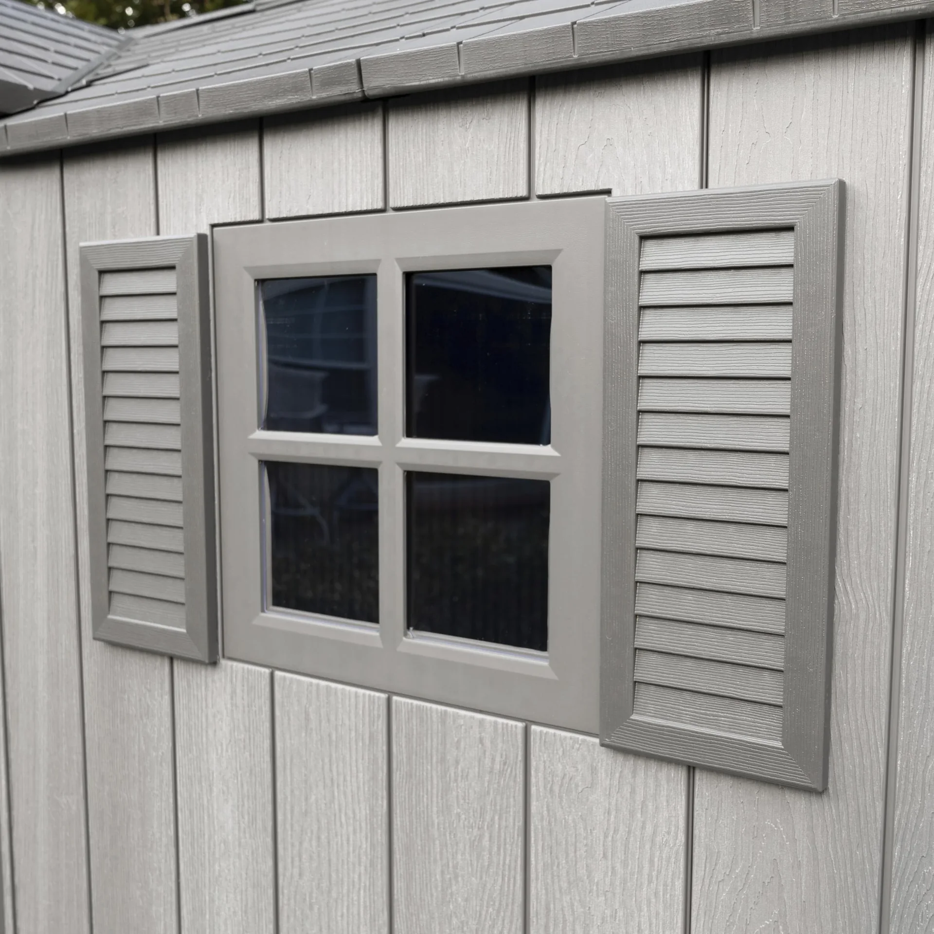 Kunststoff Gerätehaus Galaxis dunkelgrau, 244 x 457 x 244 cm - 9