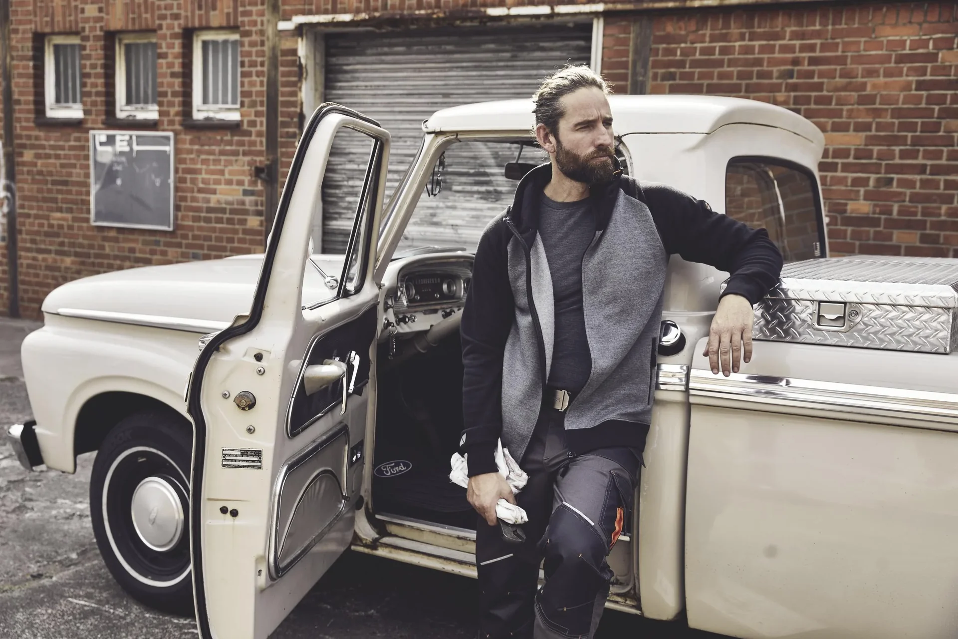 Bundhose, Farbe grau/schwarz, Gr.48 - 1