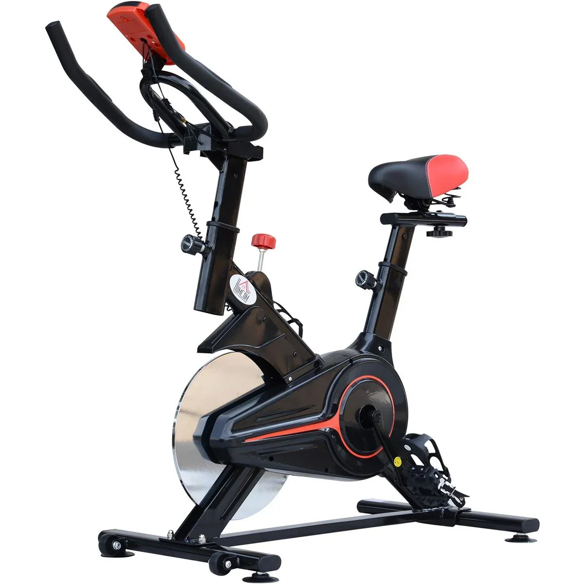 Fitnessfahrrad mit LCD-Monitor schwarz - 1