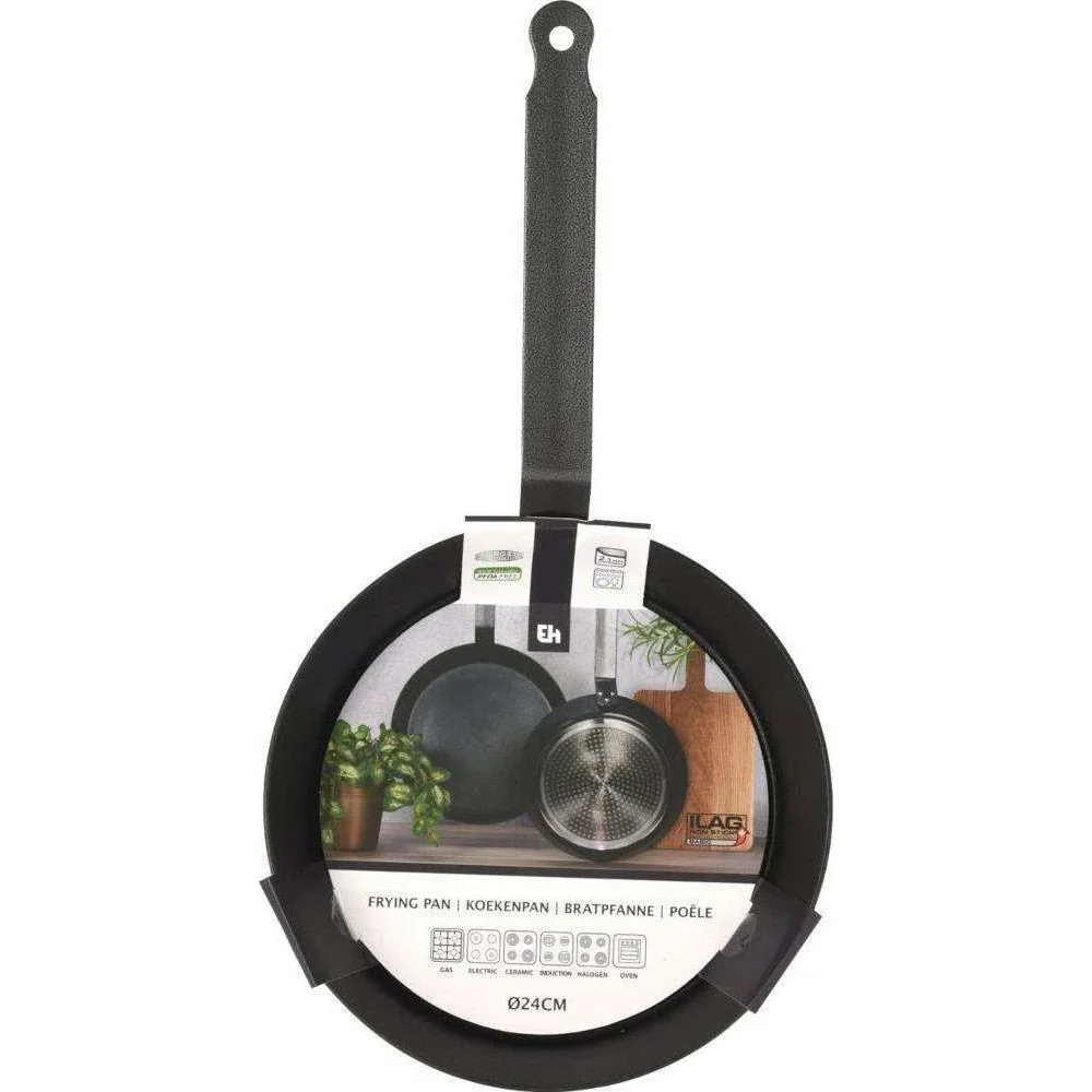 Bratpfanne - Paella-Pfanne - 24 cm - Schwarz - 1