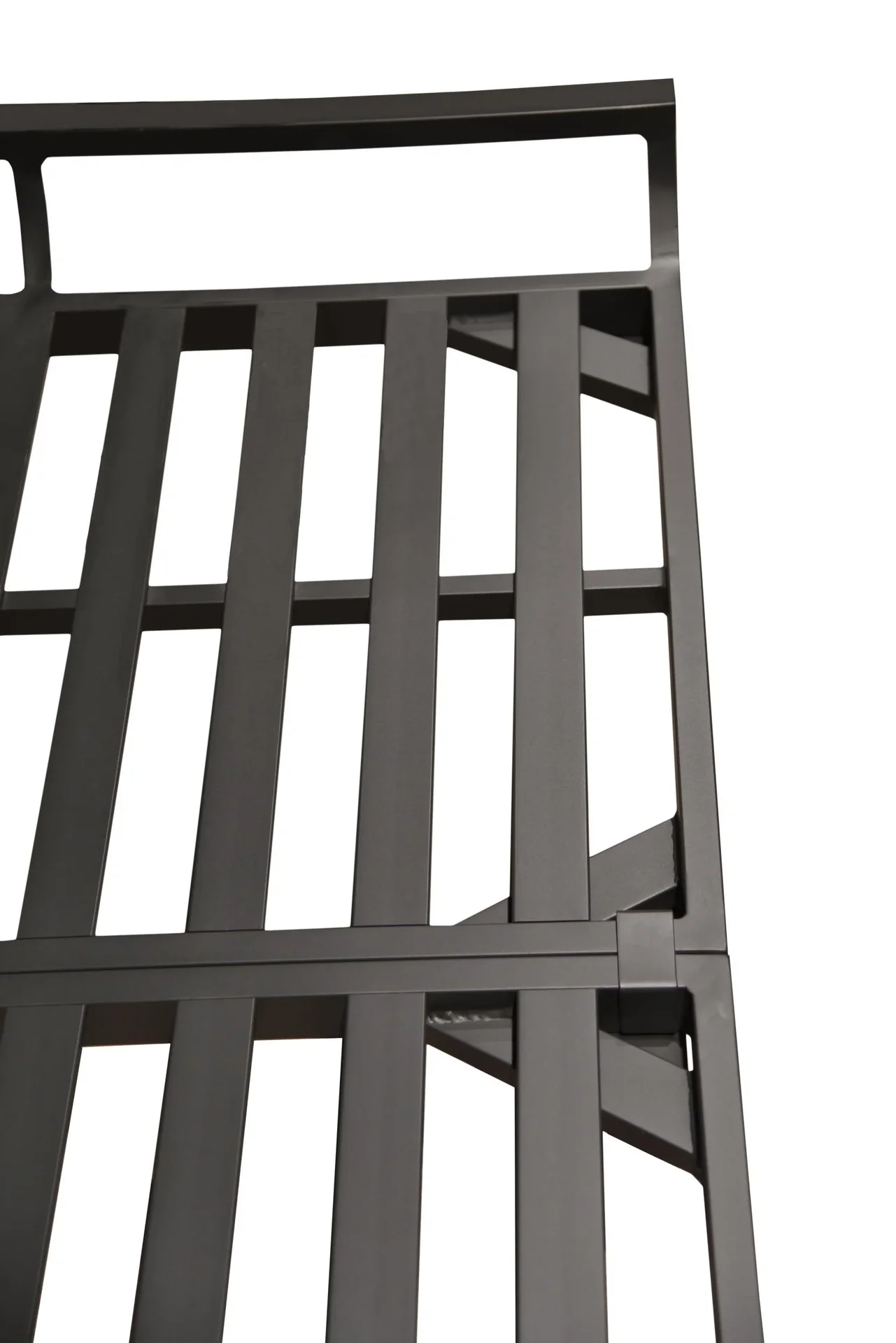 Doppelliege DELIA, Alu, dunkelgrau / Polyester, grau - 1