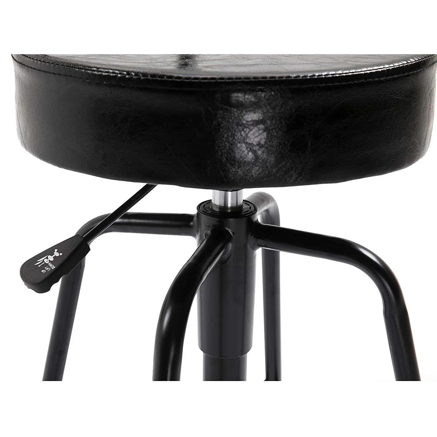 Barstuhl Barhocker mit Luftdruckfeder höhenverstellbar PU Metallgestell 38 x 43 x (74 82) cm - 1