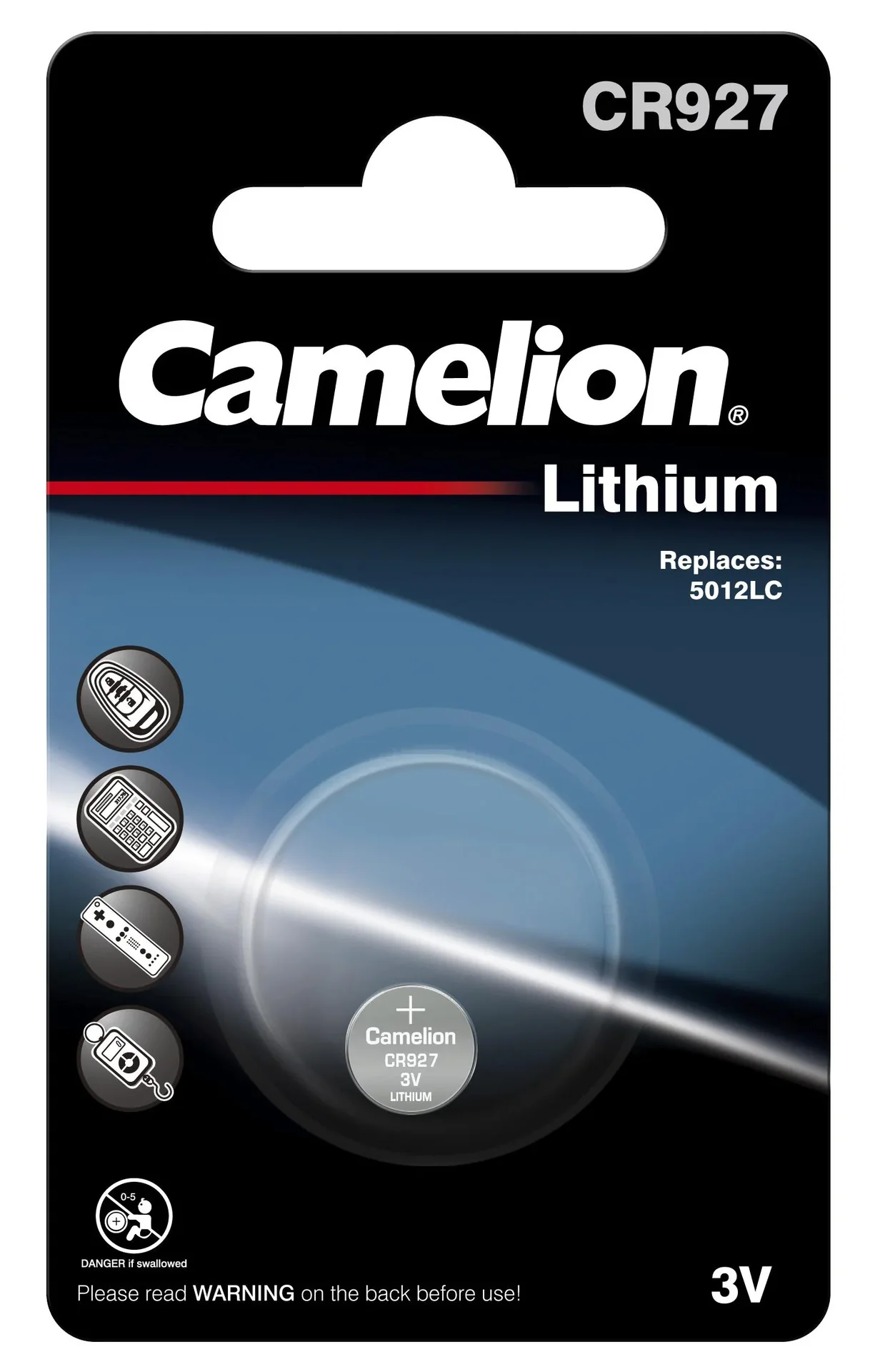 Lithium Knopfzelle CR927, 3V - 1 Stück - 0