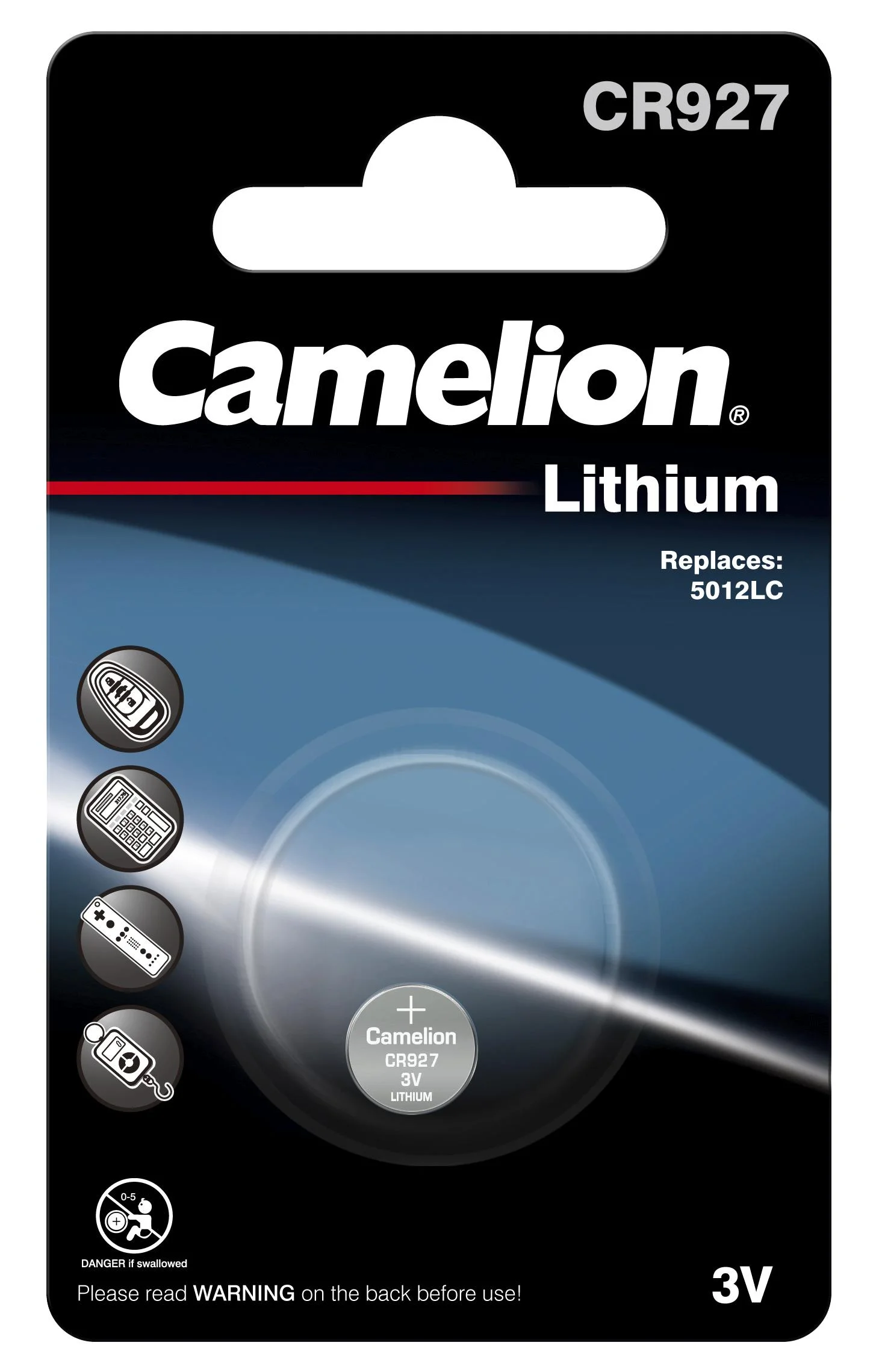 Lithium Knopfzelle CR927, 3V - 1 Stück - 0