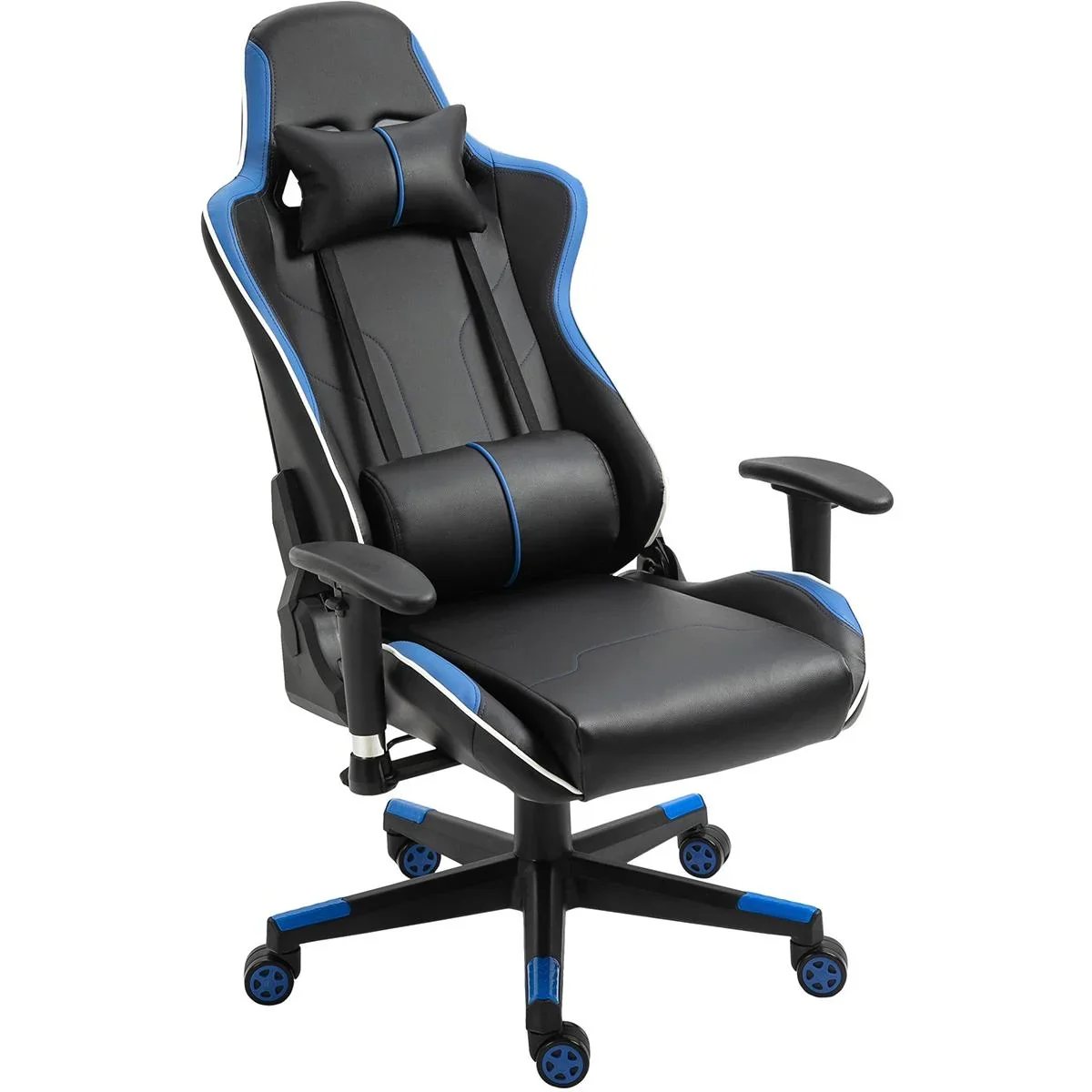 Gamingstuhl ergonomisch geformt Blau, Schwarz - 7