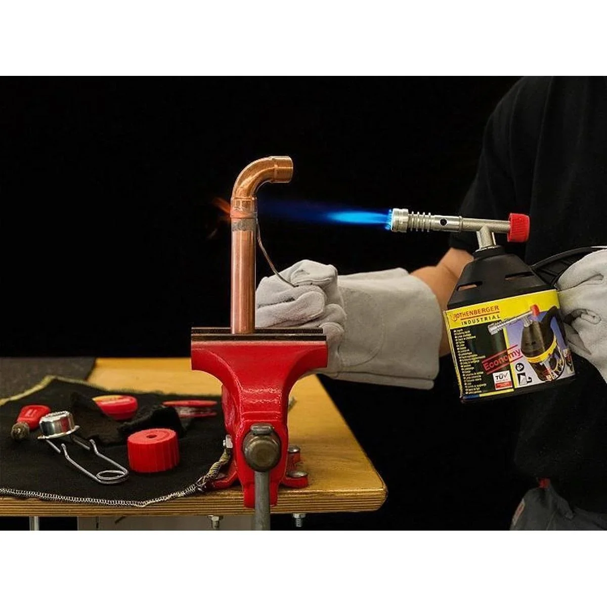 Lötbrenner mit Piezo - Inkl. 5x Gas - 1