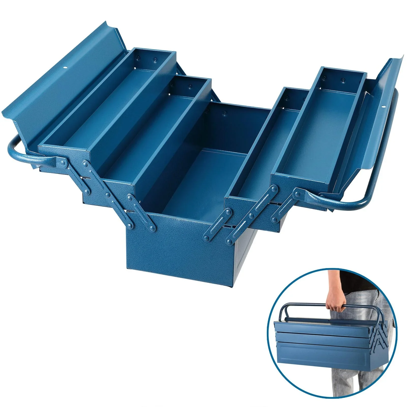Stahl Werkzeugkoffer Blau - 2