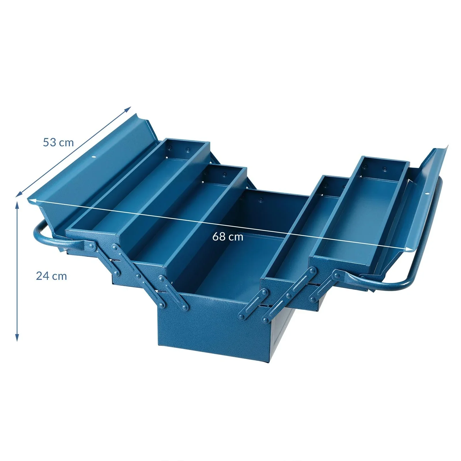 Stahl Werkzeugkoffer Blau - 3