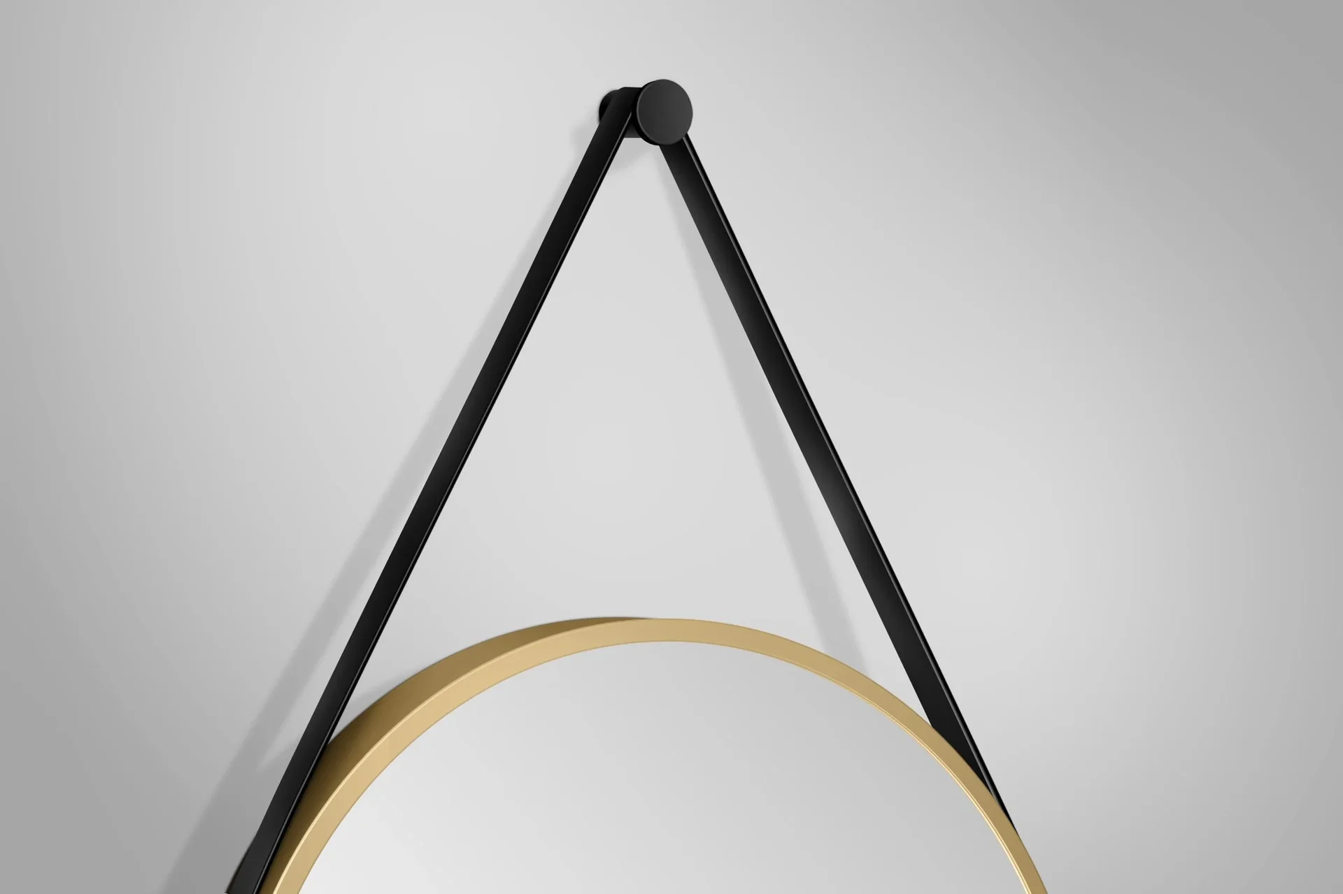 Dekorativer runder Wandspiegel in gold matt Ø 50 cm - hochwertiger robuster Aluminiumrahmen - 6