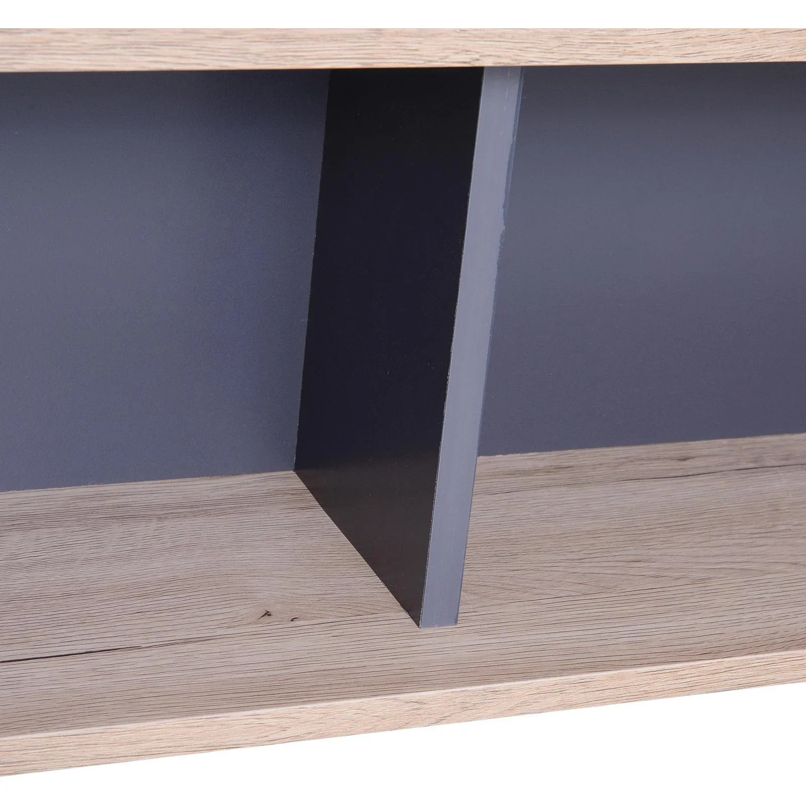 Beistelltisch Couchtisch Tischplatte höhenverstellbar ausklappbar mit Regal Staufach Holz 100 x 58 x (39,3 52,7) cm - 6
