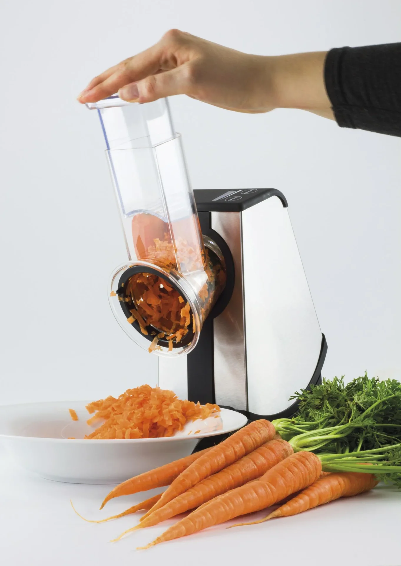 Elektrische Multi-Reibe „CR4“, Edelstahl, Schwarz/Silberfarben - 8