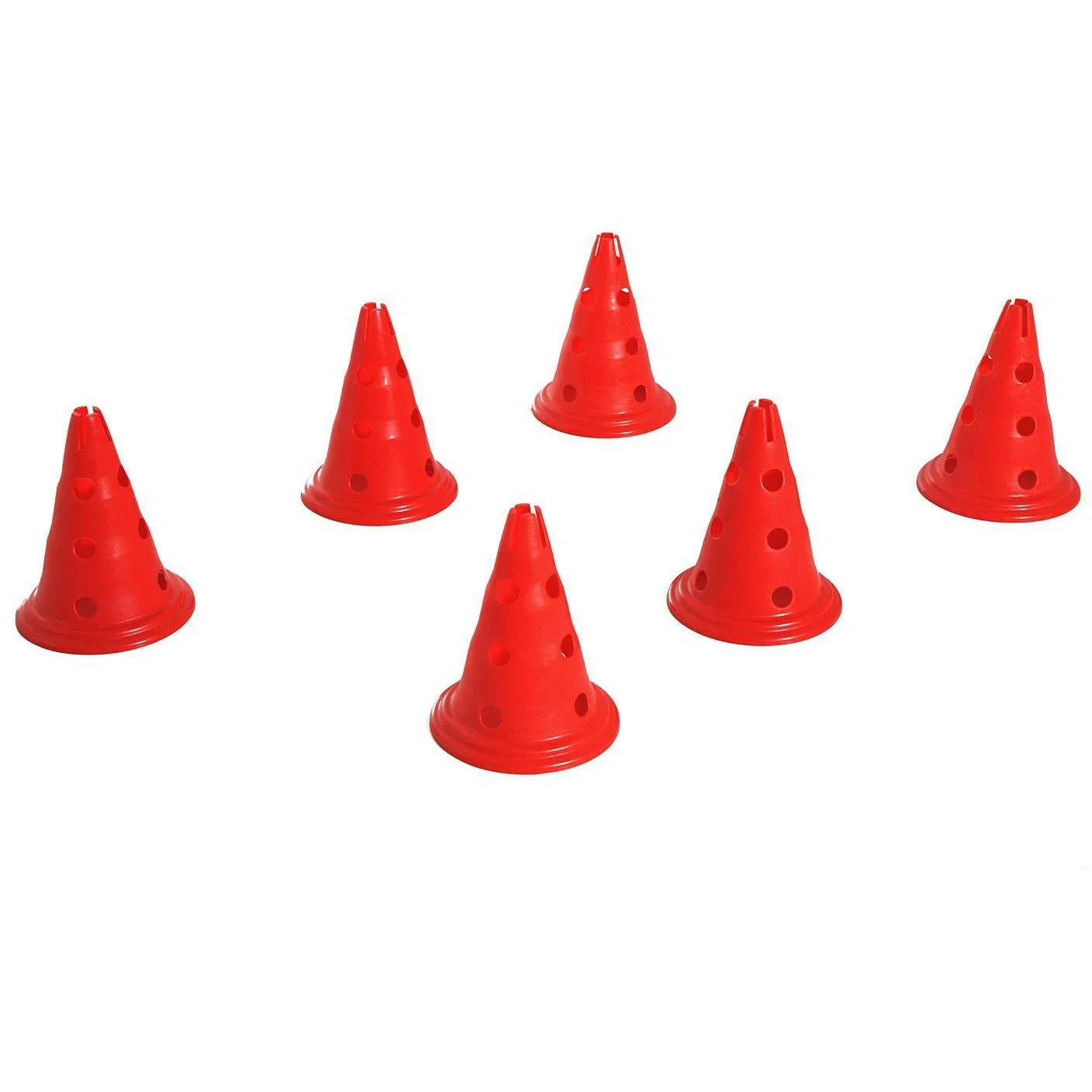 Hürden-Set 6 x Kegelhürden + 3 x Hürdenstangen 30cm ROT - 0