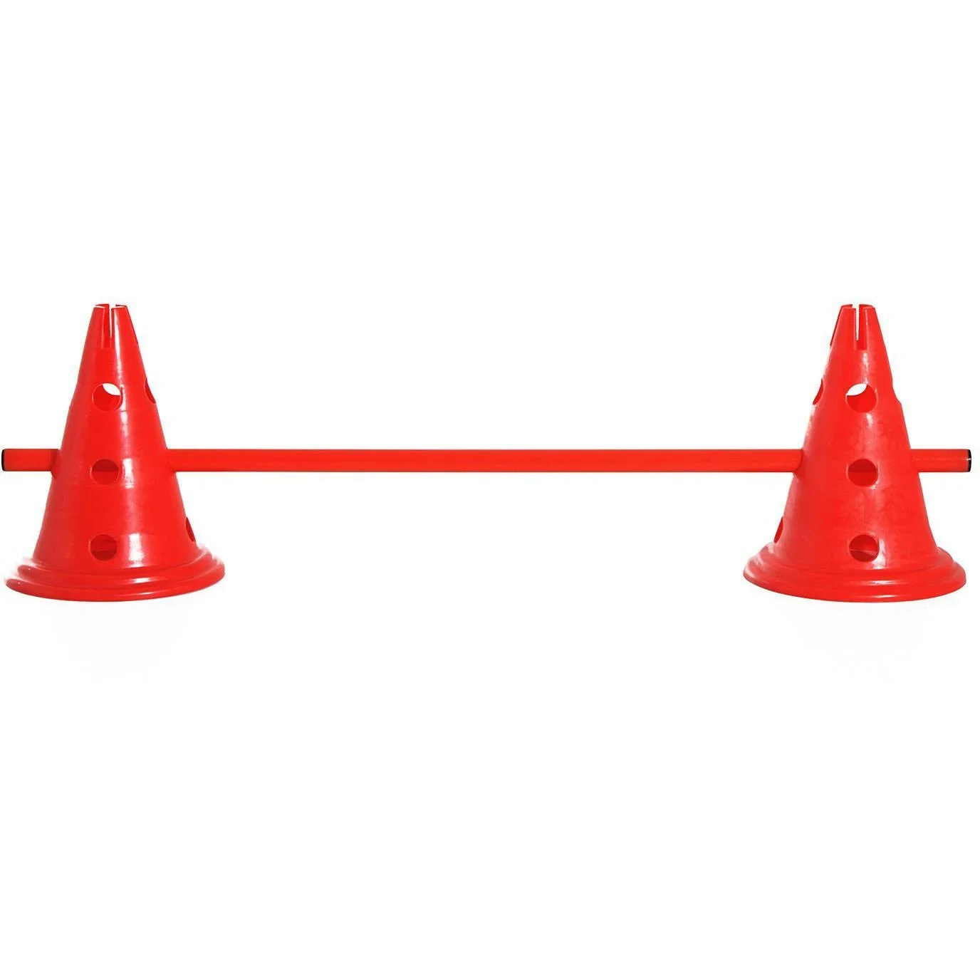 Hürden-Set 6 x Kegelhürden + 3 x Hürdenstangen 30cm ROT - 1
