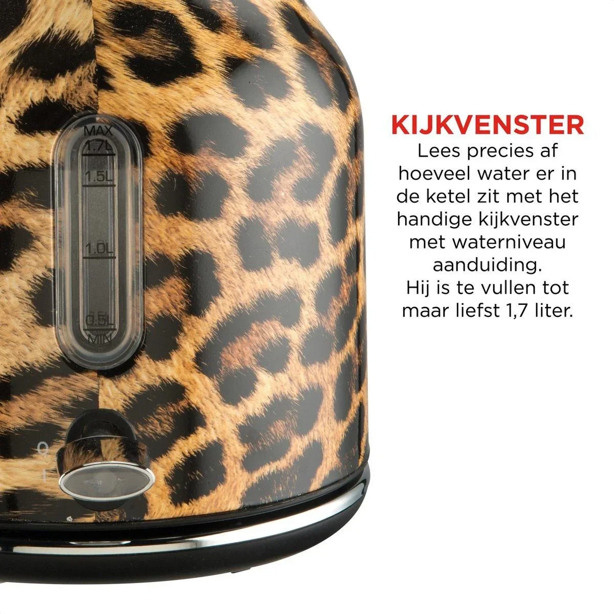 Panther Wasserkocher - 1.7L und Toaster - Panther Druck - Leopard - Retro - 0
