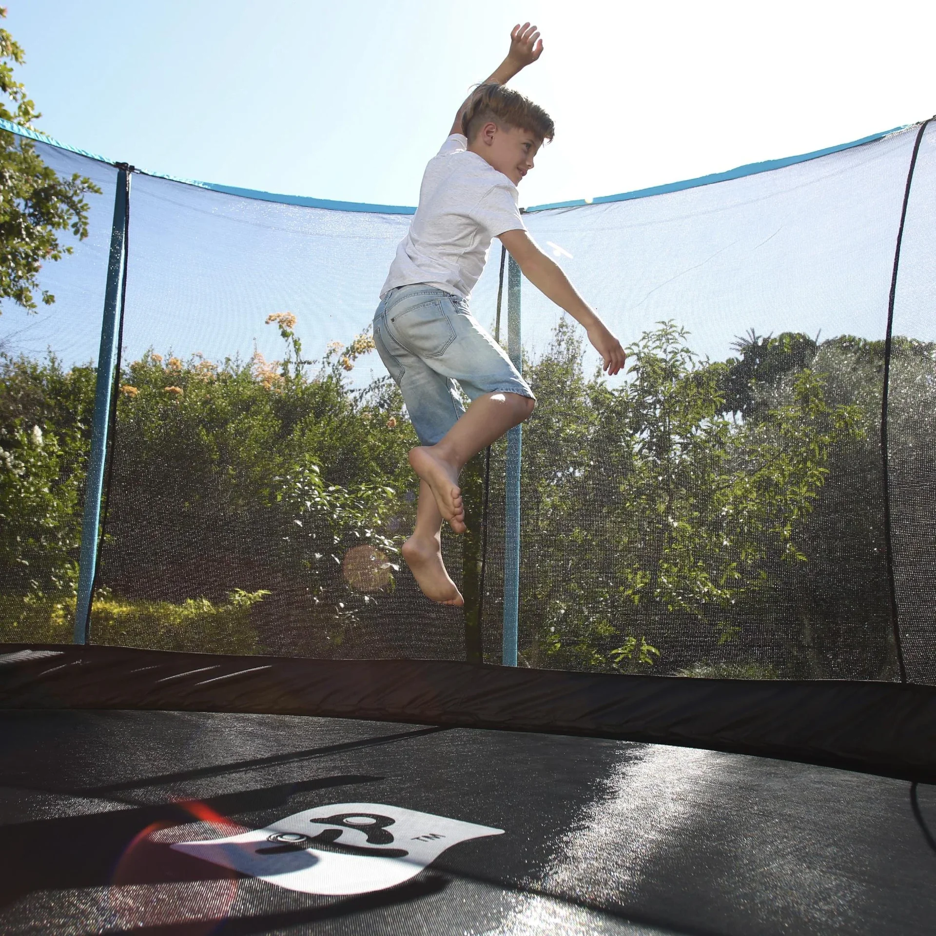Genius Trampolin blau/schwarz Ø427 cm - 4