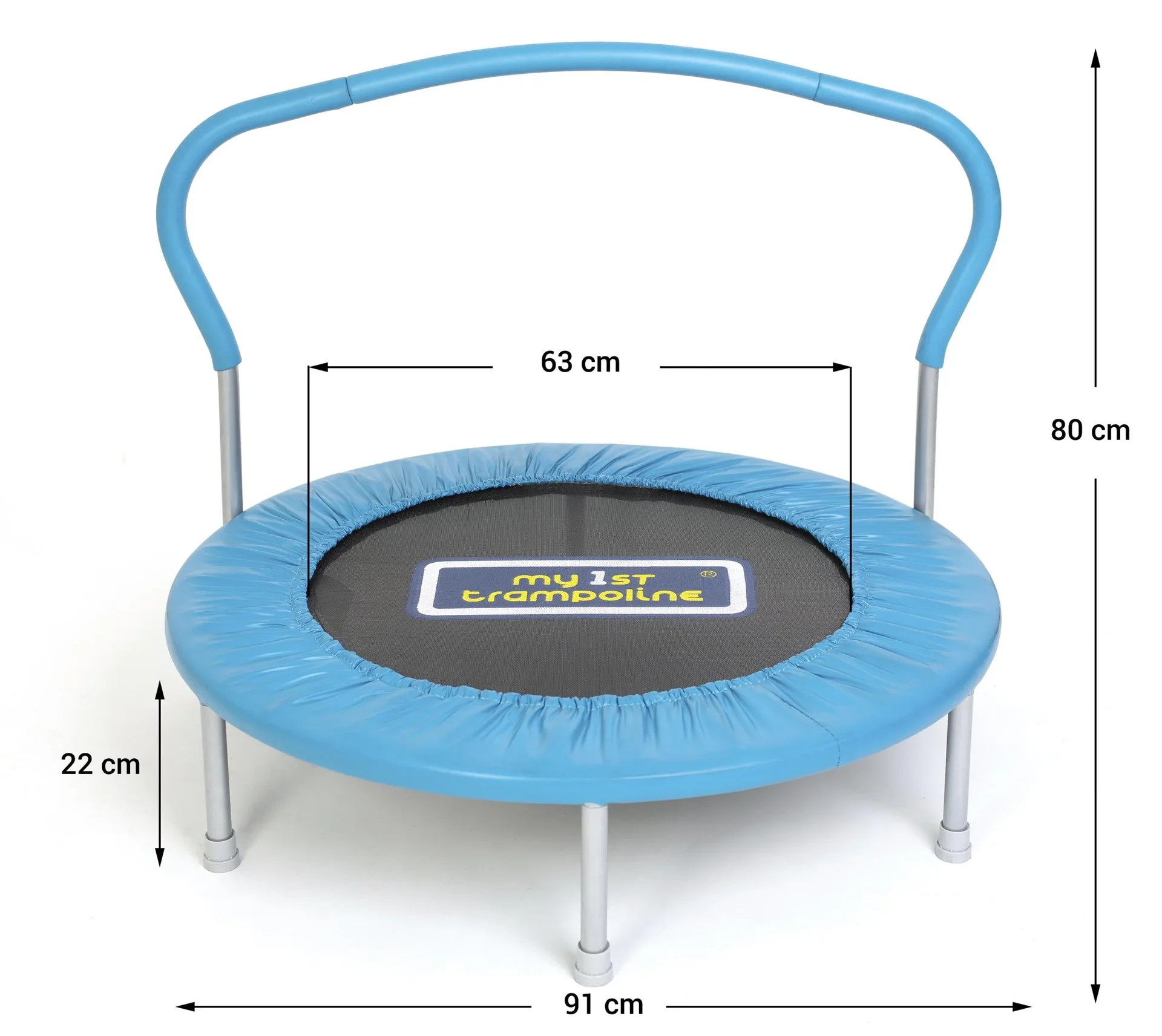 Kinder- & Fitnesstrampolin blau - 2