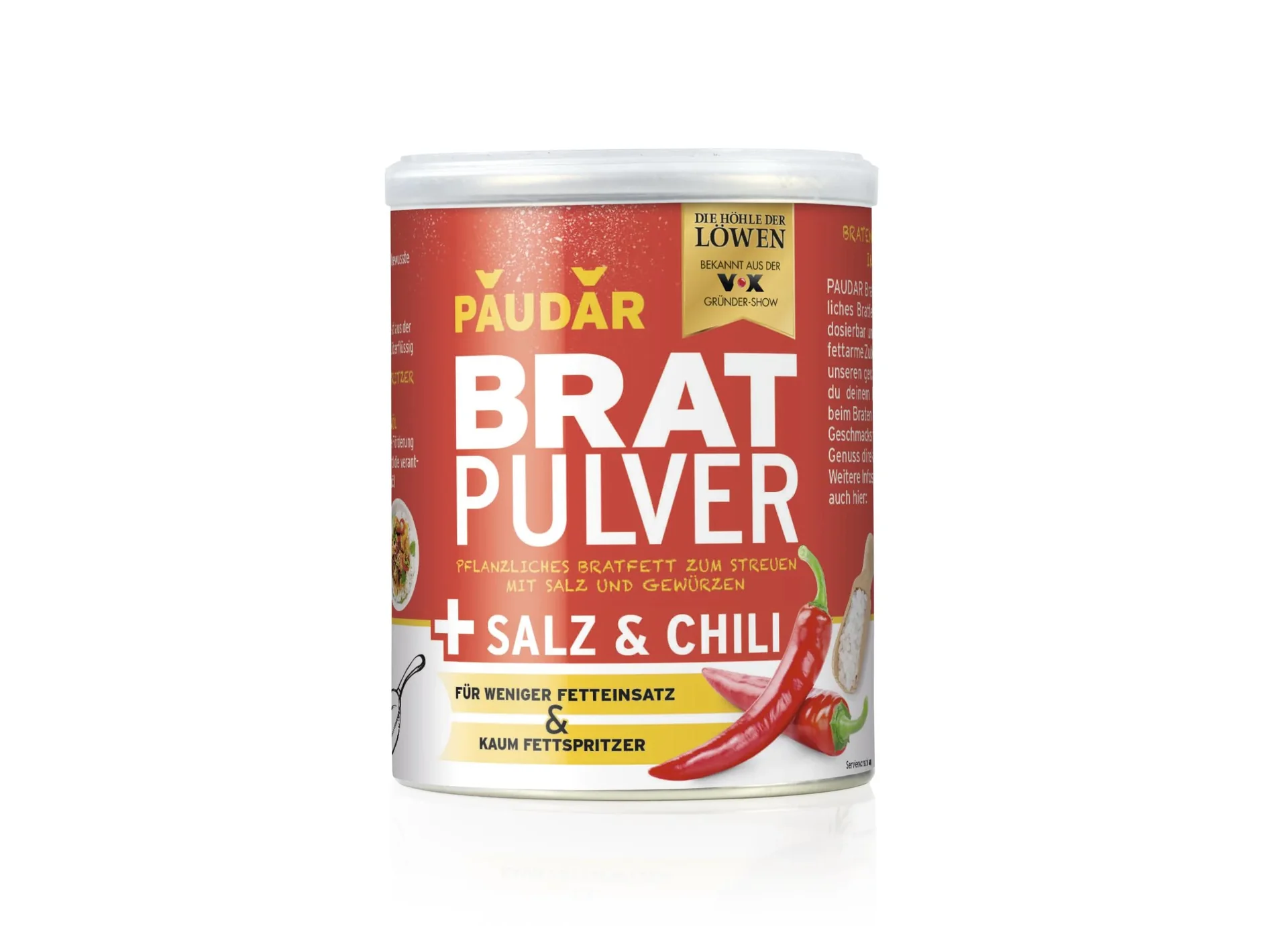 Pflanzliches Bratfett-Pulver, „PAUDAR“, mit Chili und Salz, 175 g - 1