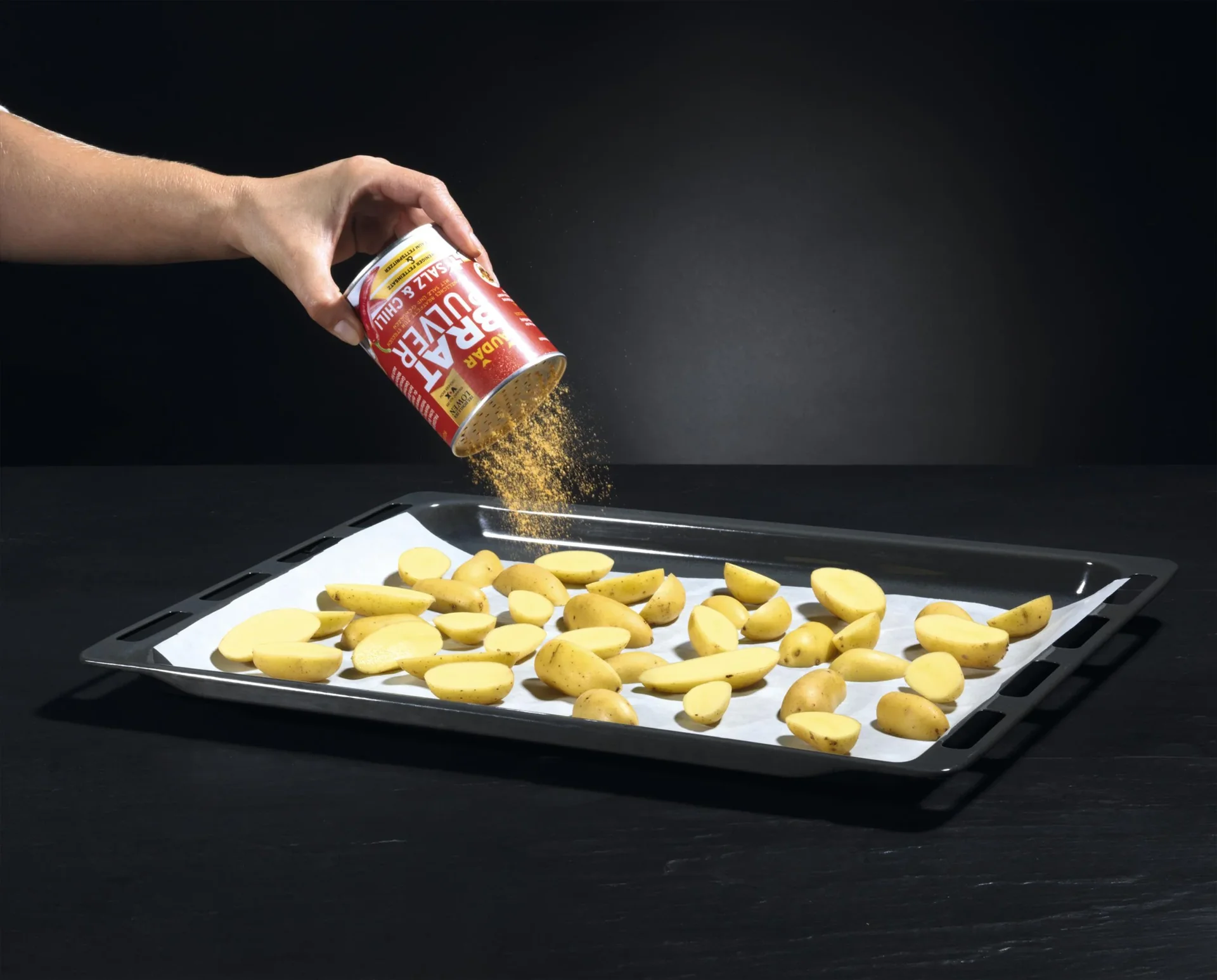 Pflanzliches Bratfett-Pulver, „PAUDAR“, mit Chili und Salz, 175 g - 3